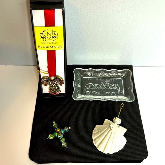 ANGELS, CROSSES & LAST SUPPER DISH BUNDLE (5) - Picture 3 of 8